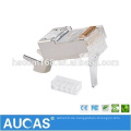 Cat7 FTP Zwei Stück Netzstecker modularer Stecker / AUCAS stranded solid geschirmter RJ45 Stecker